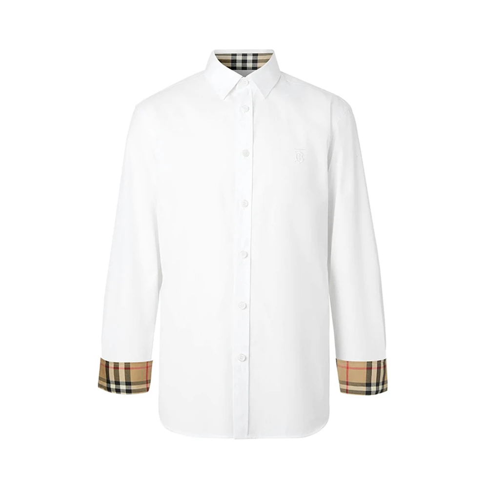 商品Burberry|BURBERRY 白色男士衬衫 8032308,价格¥2355,第1张图片