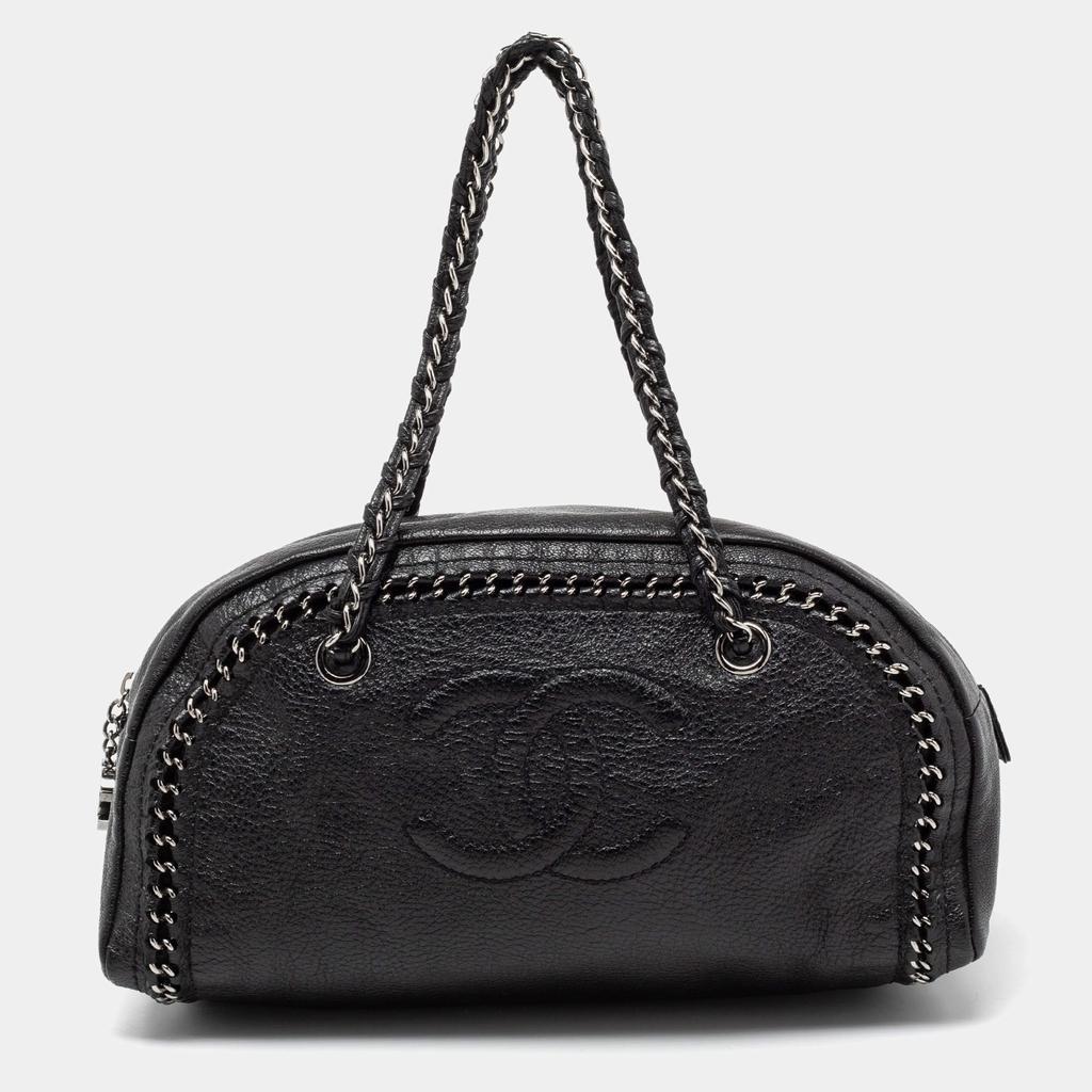 商品[二手商品] Chanel|Chanel Black Leather Medium Luxe Ligne Bowler Bag,价格¥10063,第1张图片