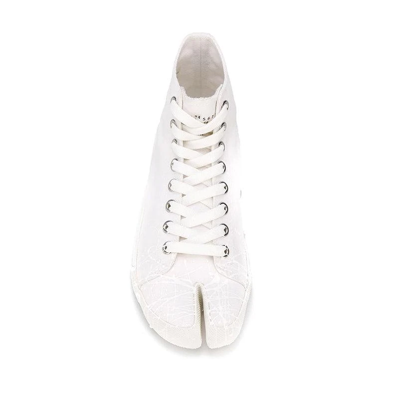 商品MAISON MARGIELA|白色 Tabi塔比女士高帮分趾休闲板鞋 仅剩40码【香港仓极速发货】,价格¥4163,第1张图片