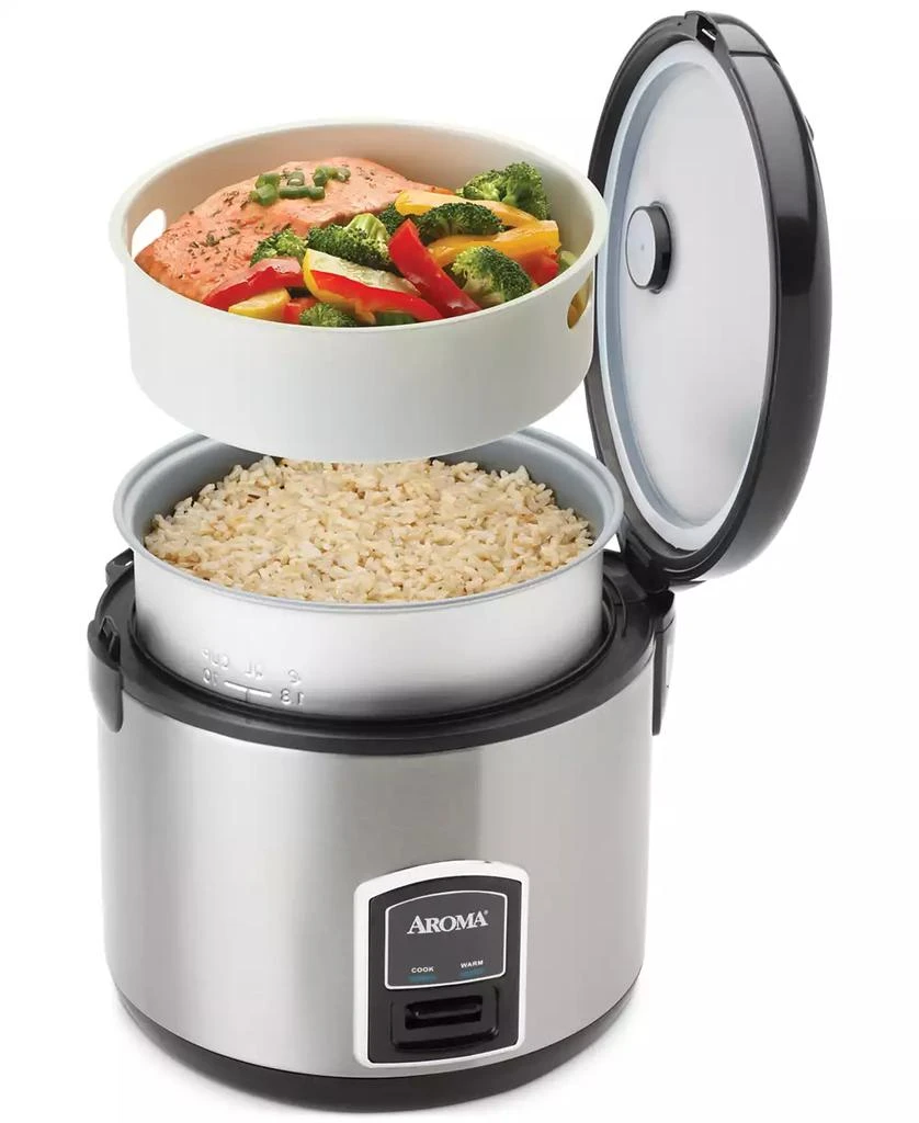 商品Aroma|ARC-914SB 8-Cup Cool-Touch Rice Cooker, Stainless Steel,价格¥256,第2张图片详细描述