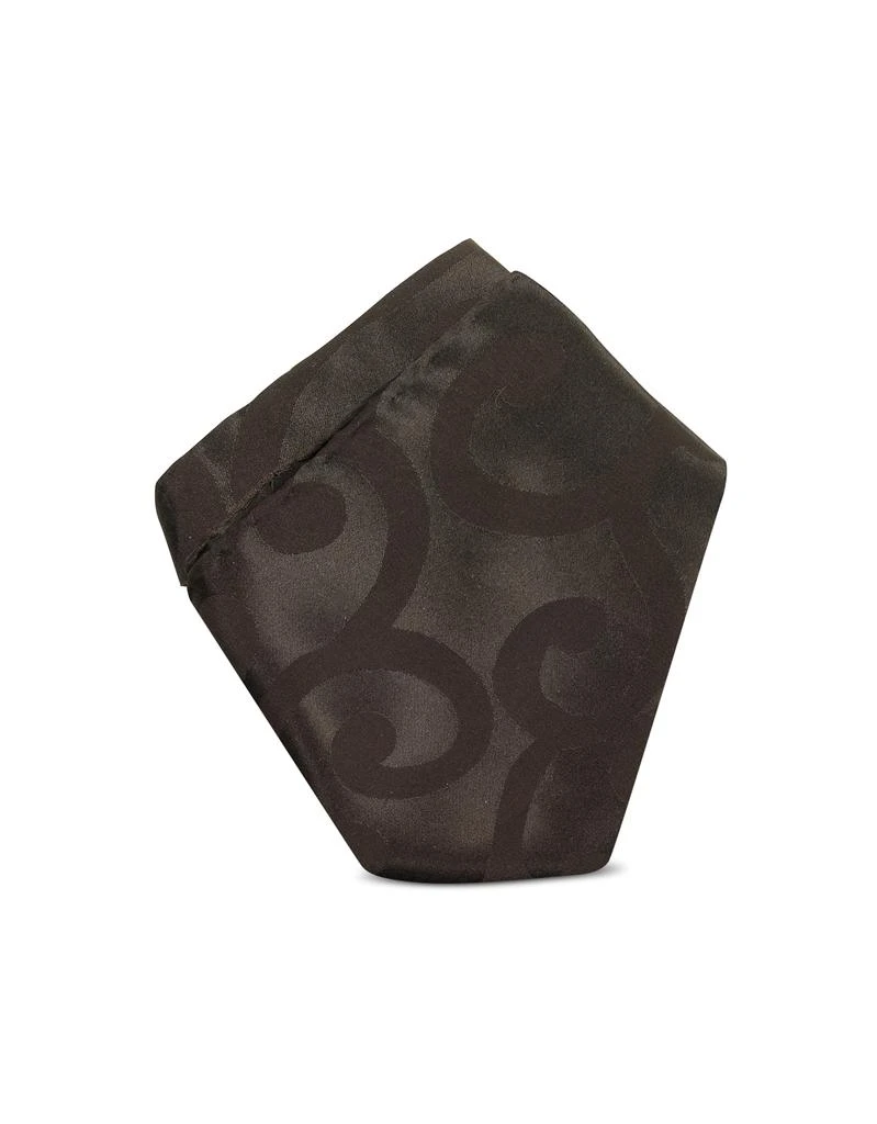 商品Renato Balestra 巴勒特拉|Chocolate Brown Woven Silk 32 cm Pocket Square,价格¥104,第1张图片