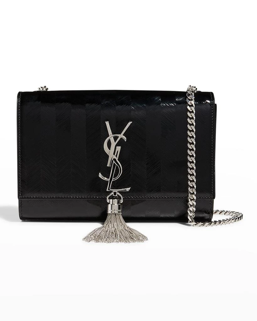 商品Yves Saint Laurent|Kate Small YSL Stripe Patent Crossbody Bag,价格¥16634,第1张图片