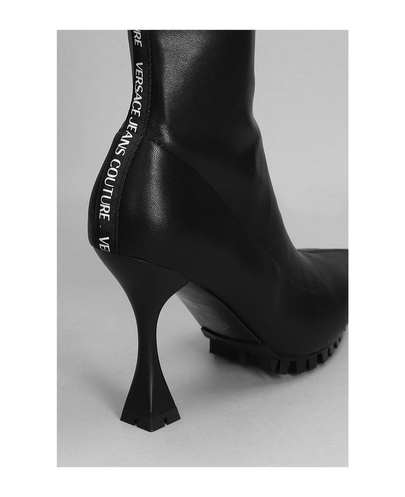 High Heels Ankle Boots In Black Synthetic Fibers商品第5张图片规格展示