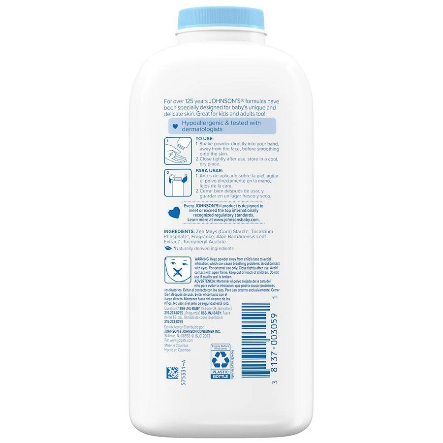 商品Johnson's Baby|Powder With Aloe & Vitamin E With Aloe & Vitamin E,价格¥75,第2张图片详细描述