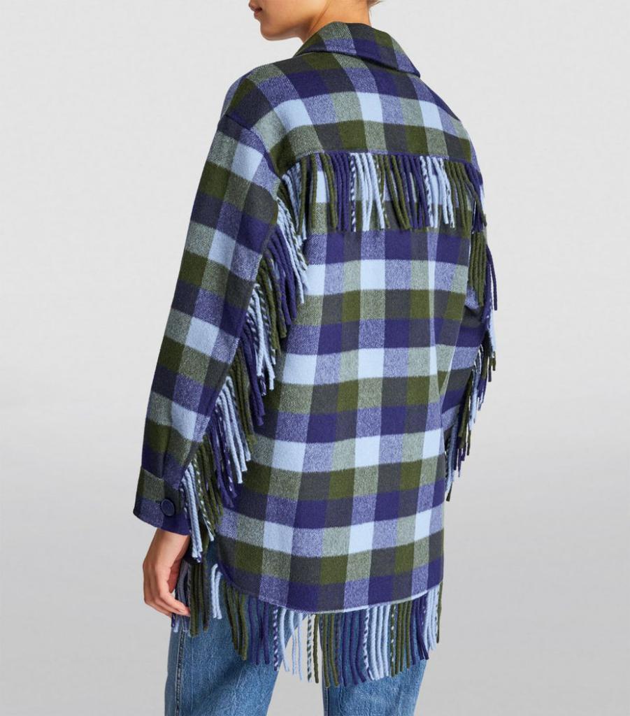 商品Sandro|Wool-Blend Check Jacket,价格¥4938,第6张图片详细描述