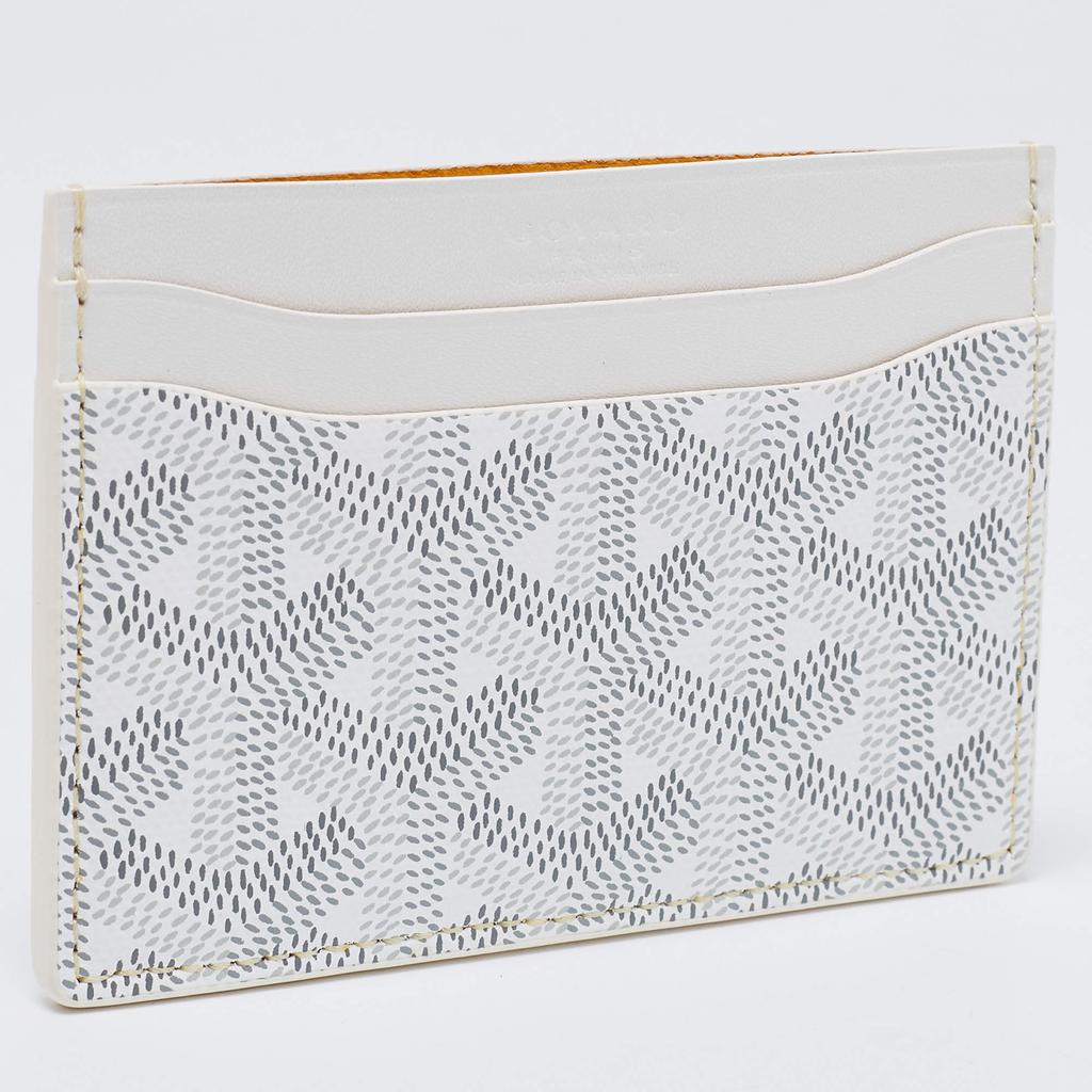 Goyard White Goyardine Coated Canvas and Leather Saint Sulpice Card Holder商品第3张图片规格展示