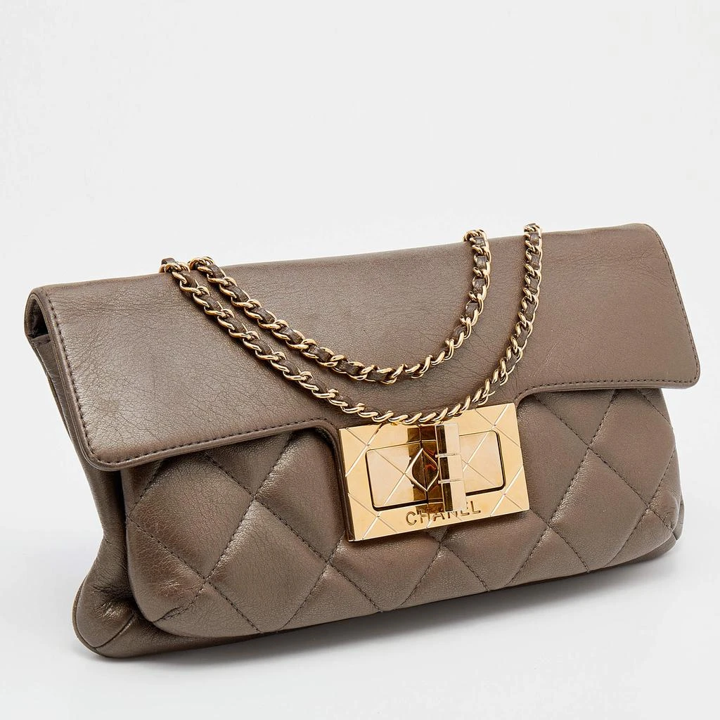 商品[二手商品] Chanel|Chanel Brown Quilted Leather Turn Lock Flap Bag,价格¥8723,第3张图片详细描述