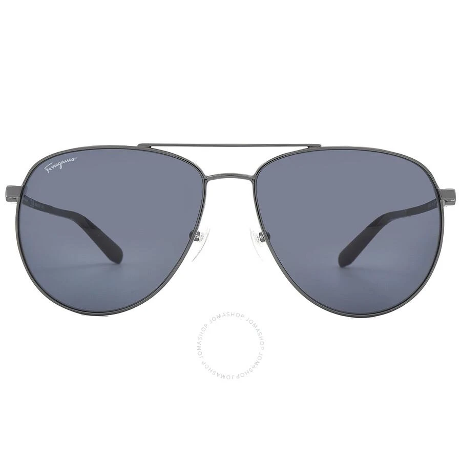 商品Salvatore Ferragamo|Salvatore Ferragamo Blue Pilot Unisex Sunglasses SF157S 015 60,价格¥477,第1张图片