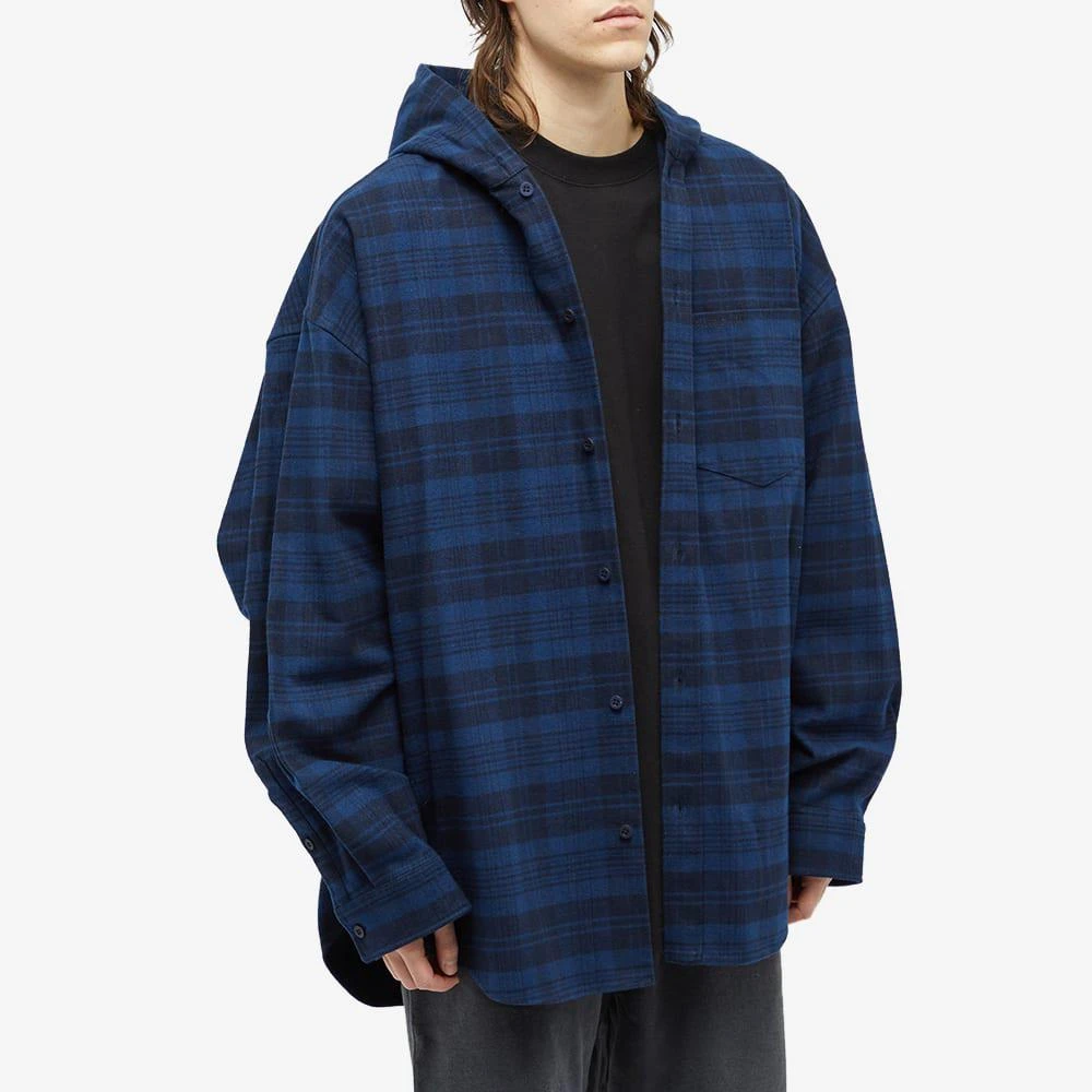 商品Balenciaga|Balenciaga Hooded Check Overshirt,价格¥4762,第2张图片详细描述