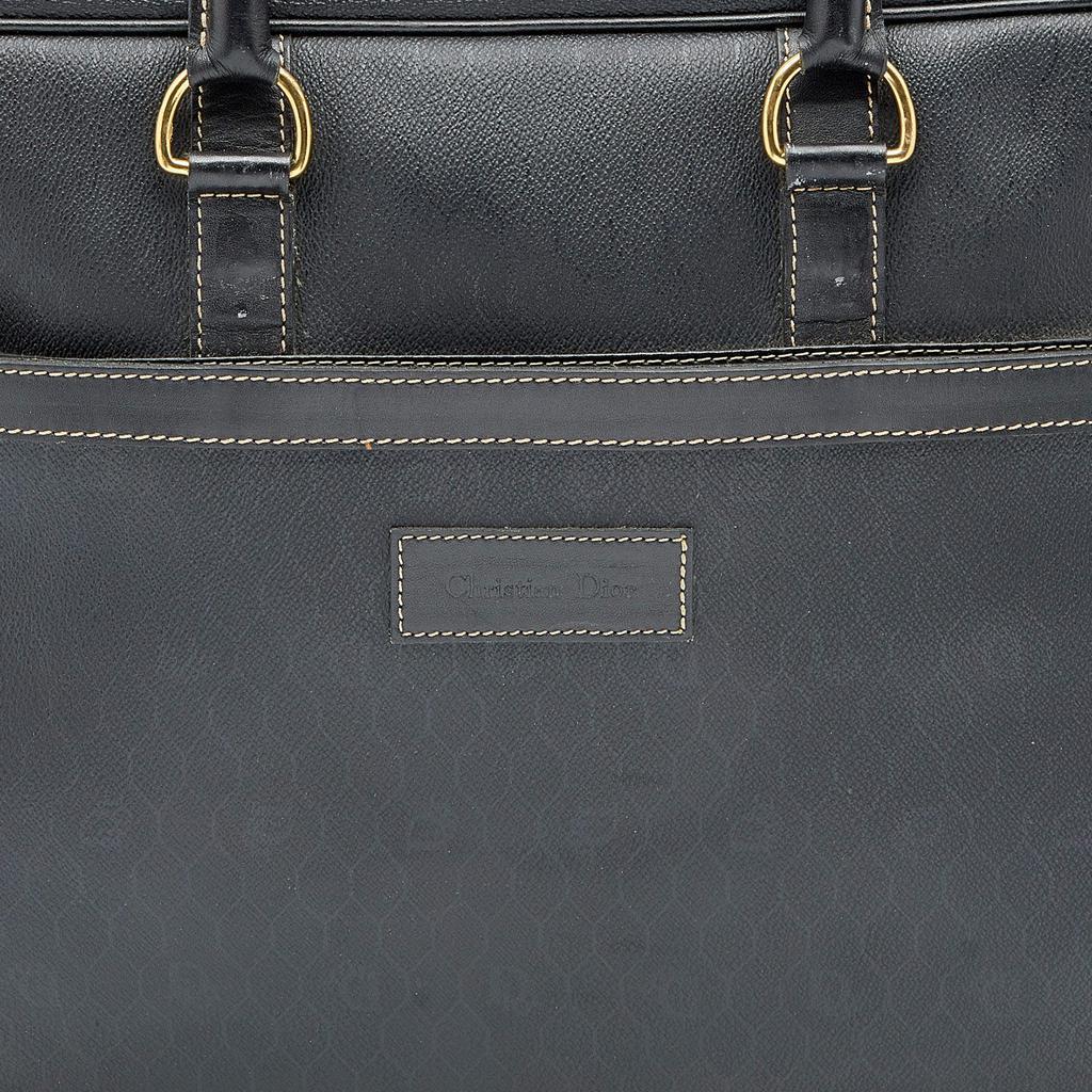 商品[二手商品] Dior|Dior Black Honeycomb Coated Canvas and Leather Vintage Briefcase,价格¥3401,第7张图片详细描述