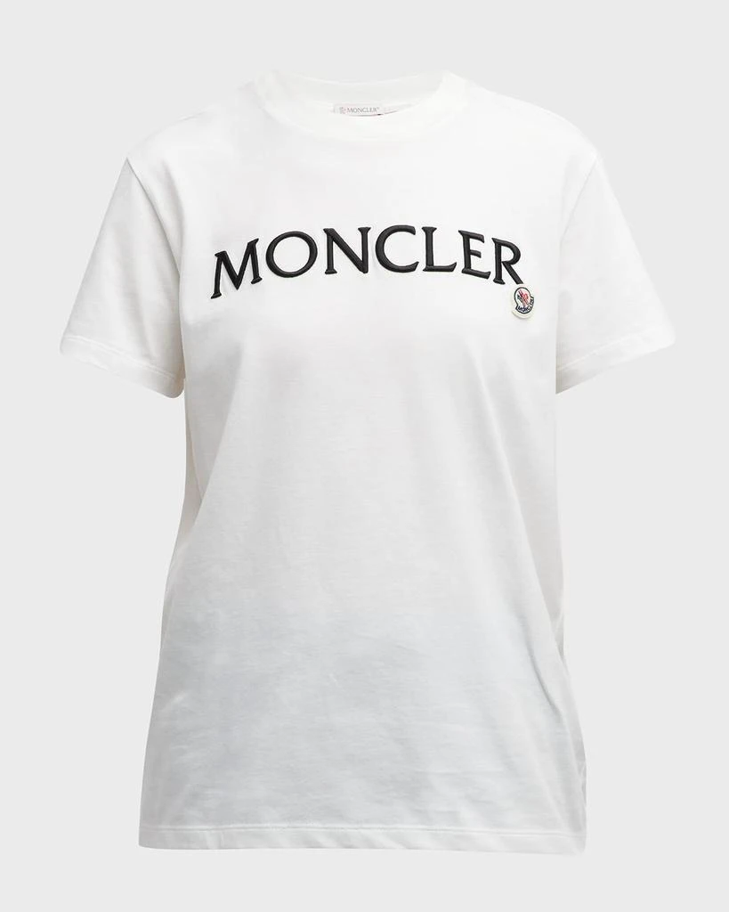 商品Moncler|Logo Embroidered T-Shirt,价格¥1609,第3张图片详细描述