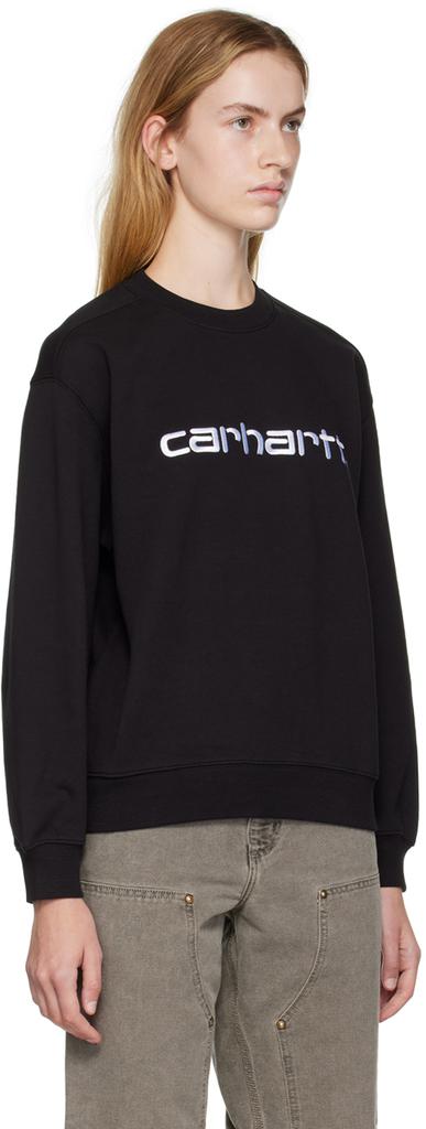 Black Embroidered Sweatshirt商品第2张图片规格展示