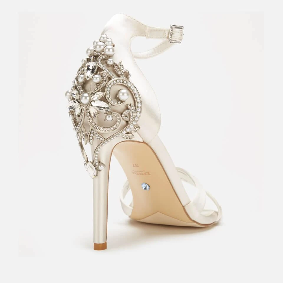 商品Dune|DUNE LONDON WOMEN'S MARIDEL SATIN HEELED SANDALS - IVORY,价格¥754,第4张图片详细描述