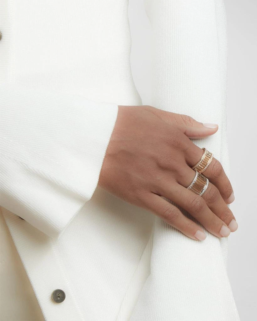 商品Walters Faith|Clive Rose Gold Narrow Fluted Band Ring with Diamonds Rails,价格¥43998,第5张图片详细描述