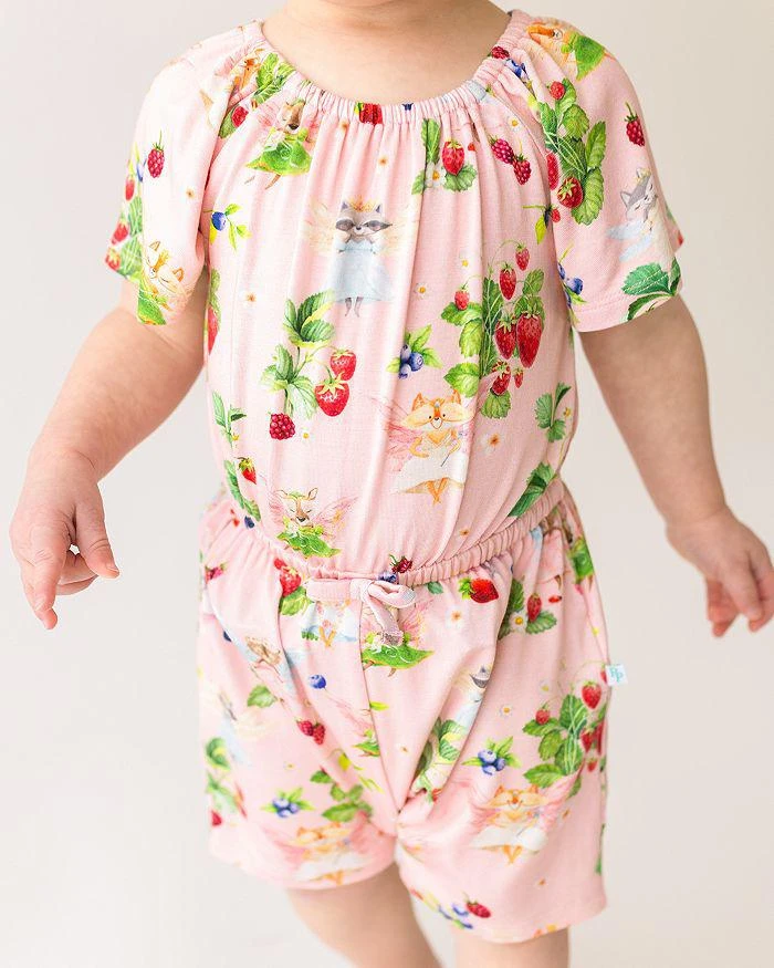 商品Posh Peanut|Girls' Annabelle Berry Print Flutter Sleeve Romper - Baby,价格¥122,第3张图片详细描述