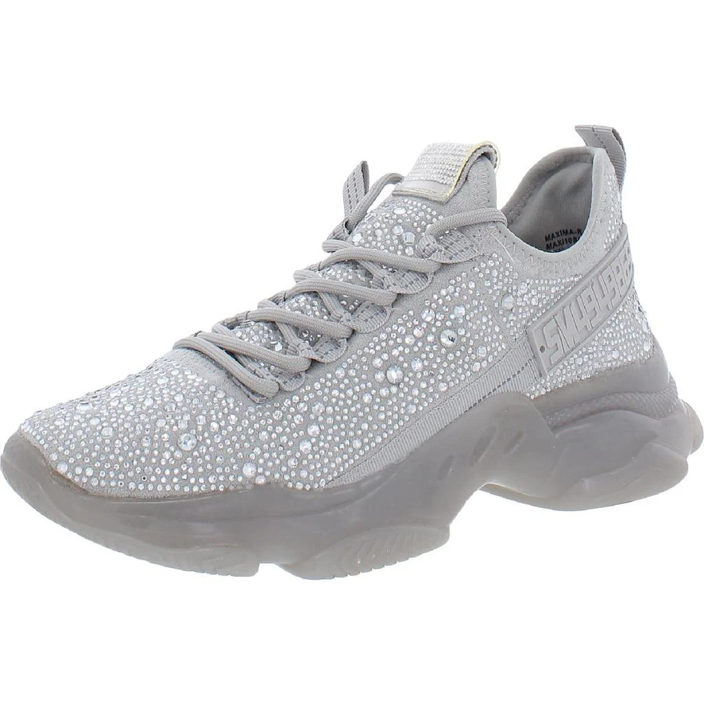 商品Steve Madden|Steve Madden Womens Maxima Embellished Low Top Casual and Fashion Sneakers,价格¥613,第3张图片详细描述