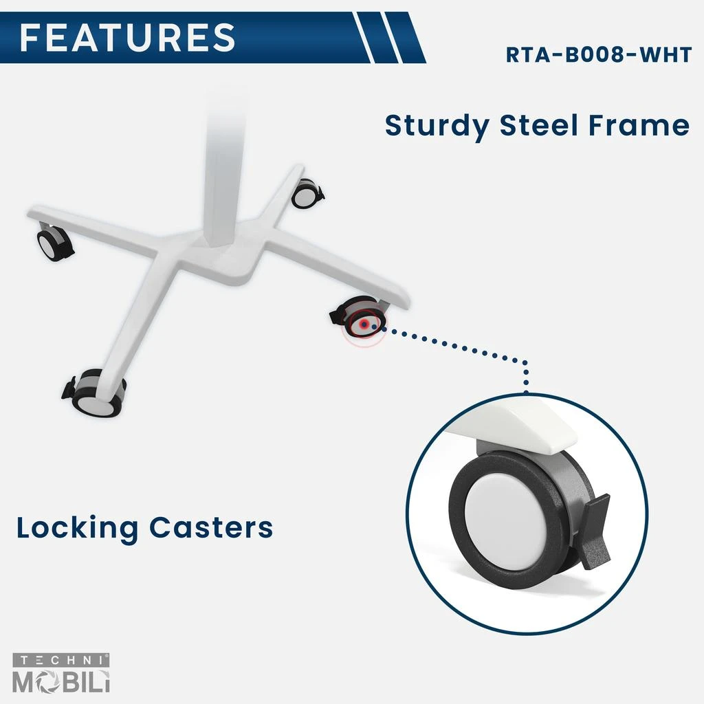 Streamdale Sit To Stand Mobile Laptop Computer Stand With Height Adjustable 商品