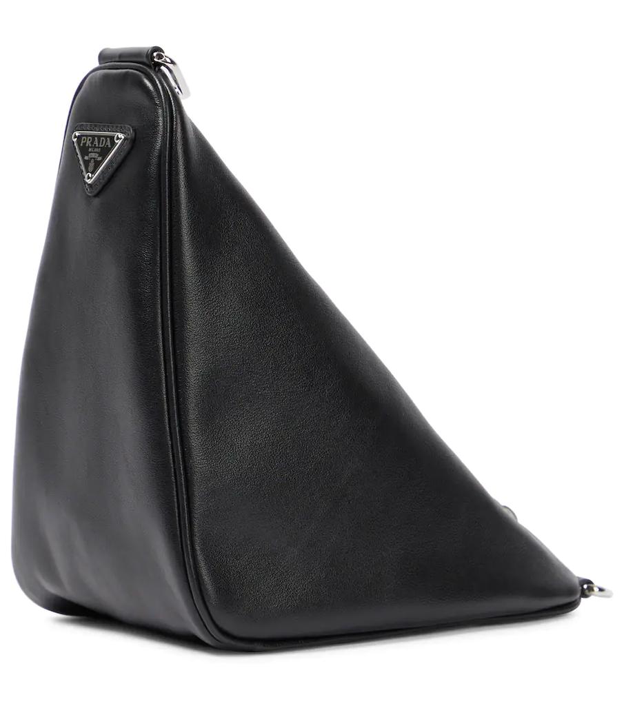 Triangle leather shoulder bag商品第4张图片规格展示