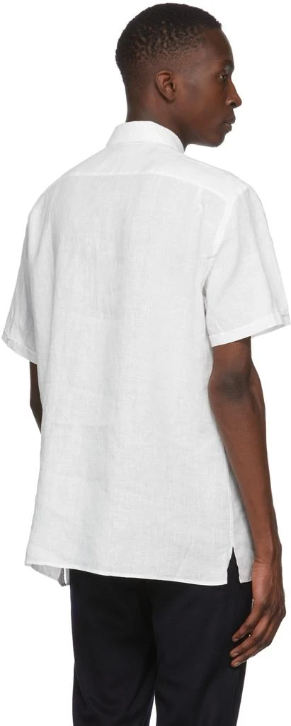 商品Zegna|White Linen Short Sleeve Shirt,价格¥1314,第3张图片详细描述