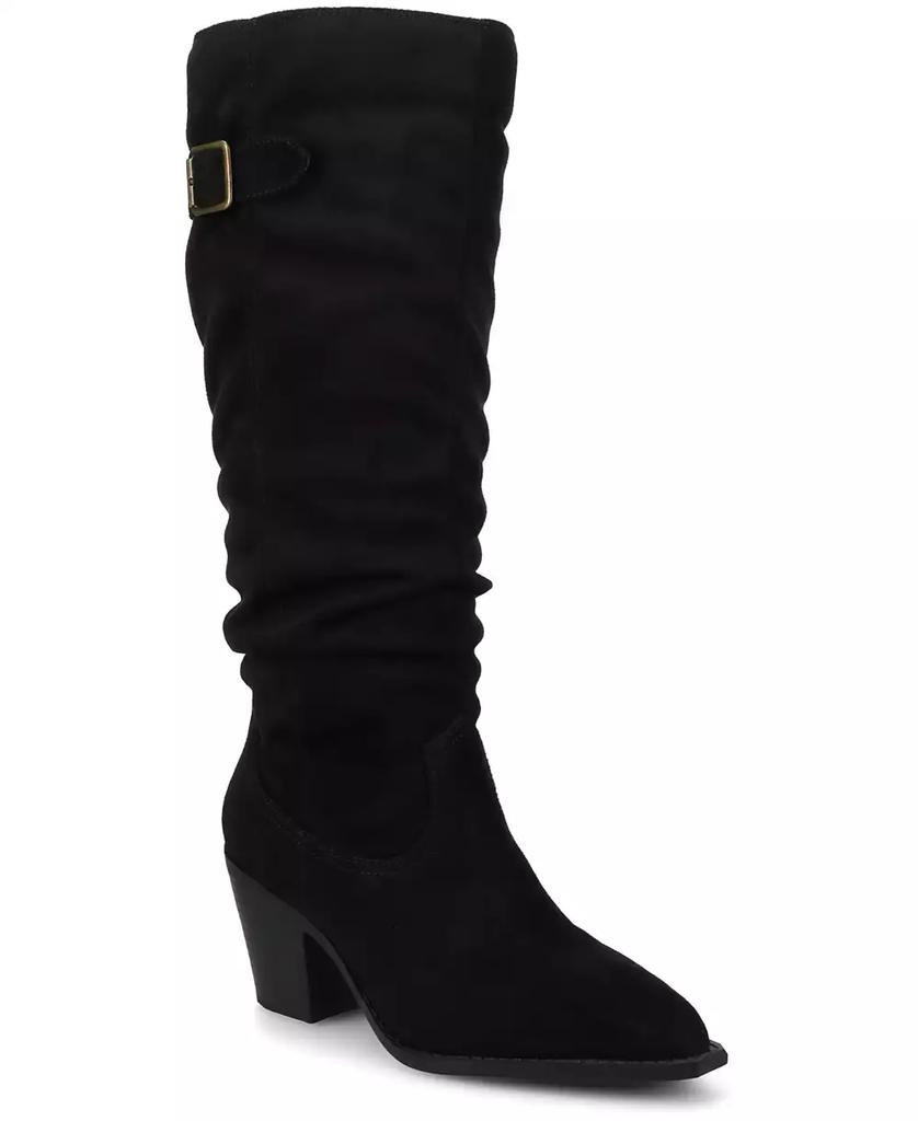 Botas de senhora Kaleah de cano regular e largo com bico fino e corte folgado. image 2