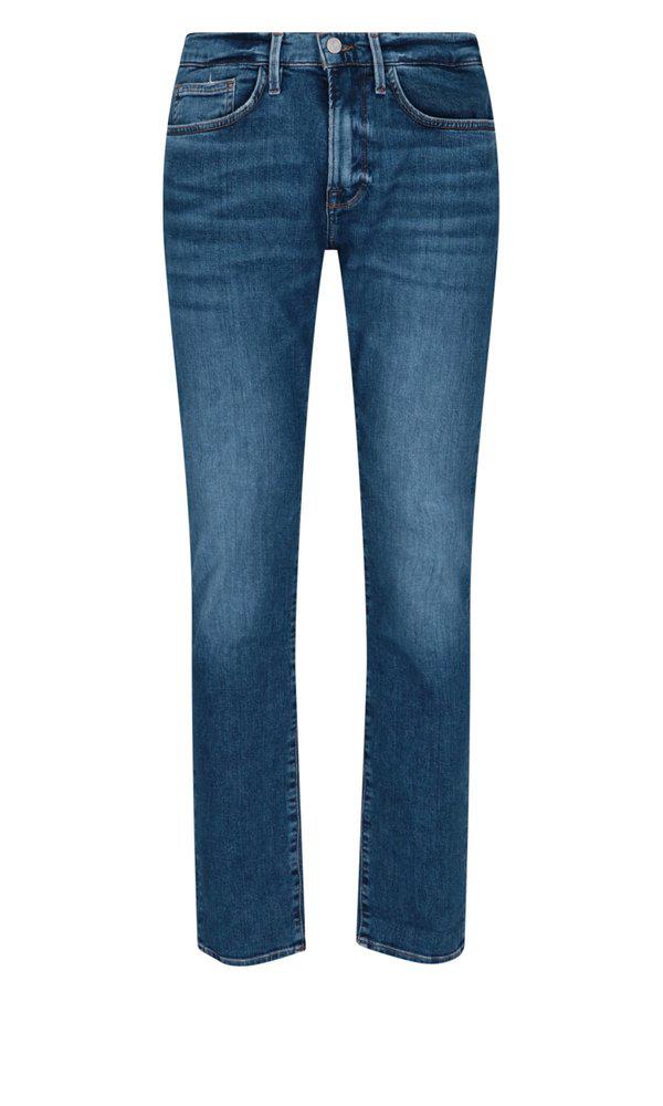 Frame Degradable Slim-Fit Mid-Rise Jeans商品第1张图片规格展示