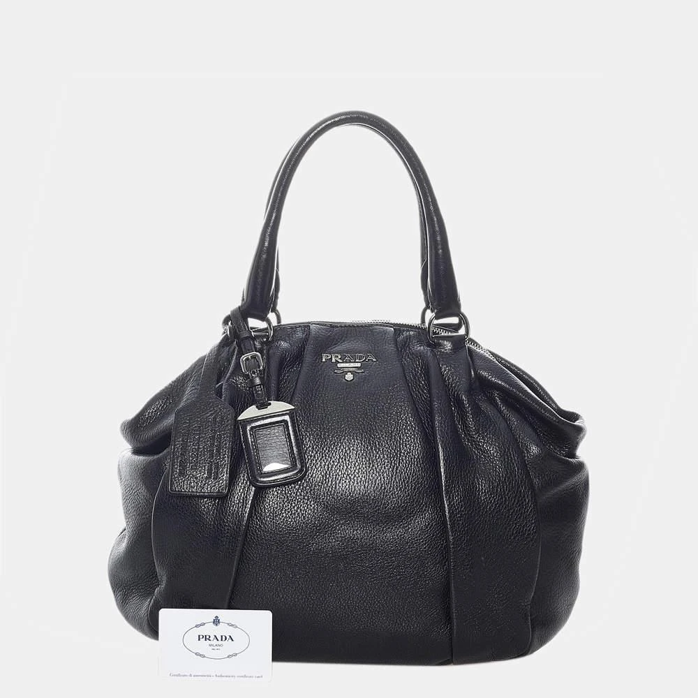 Prada Black Vitello Daino Tote Bag 商品