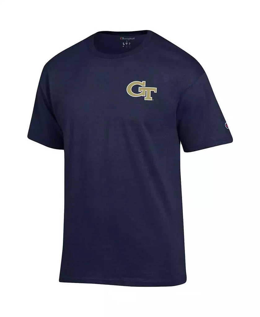 商品CHAMPION|Men's Navy Georgia Tech Yellow Jackets Stack 2-Hit T-shirt,价格¥262,第2张图片详细描述