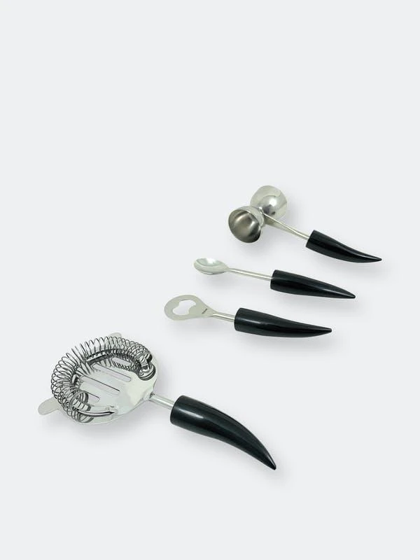 商品Vibhsa|Vibhsa Bar Tools & Bartending Kit Set Of 4 For Home Bar (Black),价格¥895,第1张图片