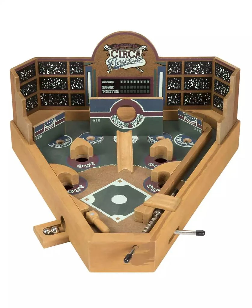 商品Trademark Global|Hey Play Baseball Pinball Tabletop Skill Game - Classic Miniature Wooden Retro Sports Arcade Desktop Toy For Adult Collectors And Children,价格¥360,第2张图片详细描述