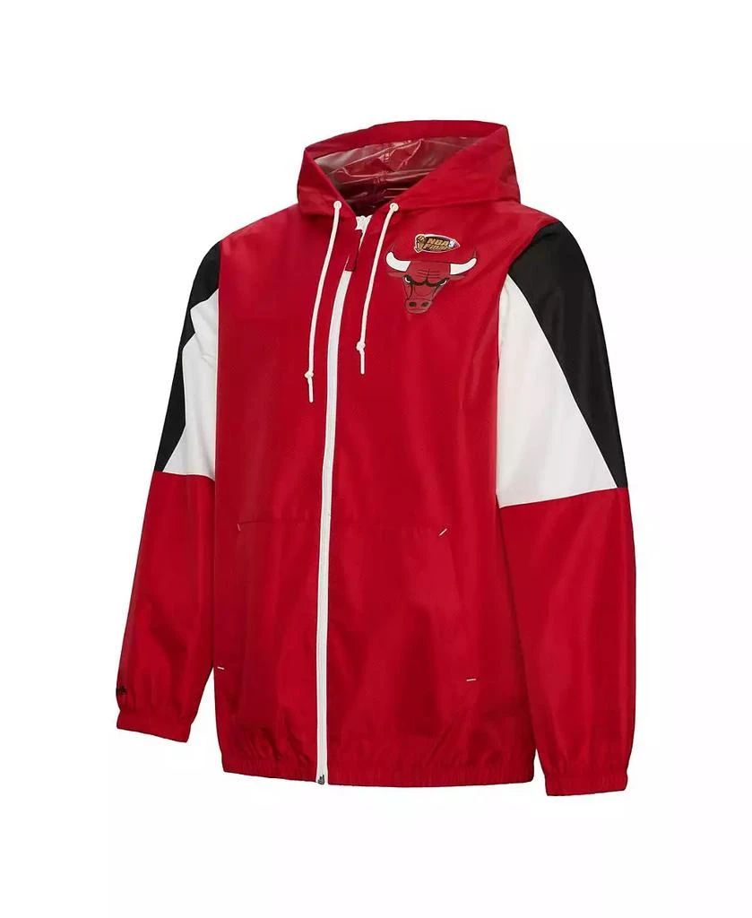 商品Mitchell & Ness|Men's Red Chicago Bulls Throw It Back Full-Zip Windbreaker Jacket,价格¥841,第3张图片详细描述