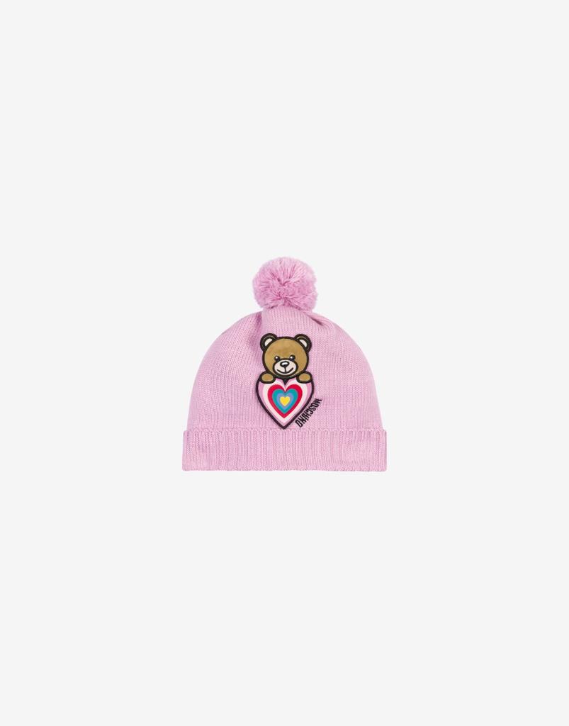 Teddy Bear Heart Wool-blend Hat商品第1张图片规格展示
