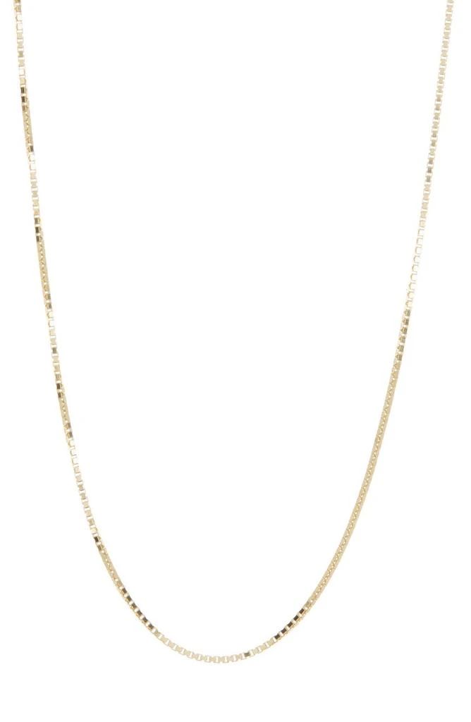 商品Argento Vivo Sterling Silver|14K Gold Plated Sterling Silver Box Chain Necklace,价格¥123,第1张图片