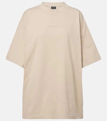 商品Balenciaga|Logo cotton jersey T-shirt,价格¥5445,第1张图片