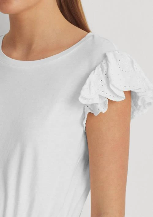 商品Ralph Lauren|Ralph Lauren Eyelet Jersey Dress,价格¥282,第4张图片详细描述