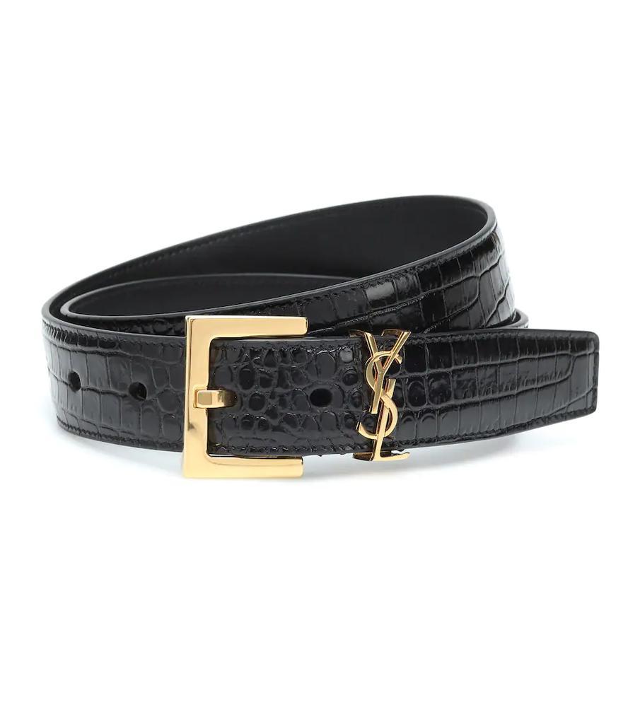 商品Yves Saint Laurent|Monogram leather belt,价格¥3850,第1张图片