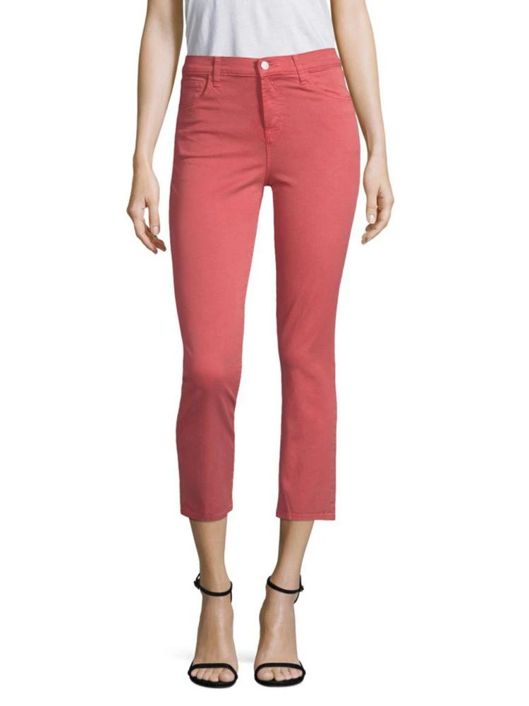 商品J Brand|Ruby High-Rise Crop Twill Skinny Jeans,价格¥551,第1张图片