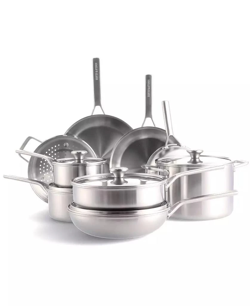 商品Merten & Storck|Stainless Steel 14-Piece Cookware Set,价格¥2687,第1张图片