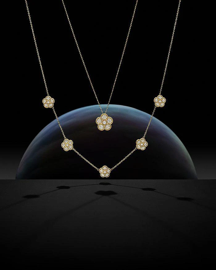 商品Roberto Coin|18K Yellow Gold Daisy Diamond Pendant Necklace, 17.5" - Exclusive,价格¥33640,第2张图片详细描述