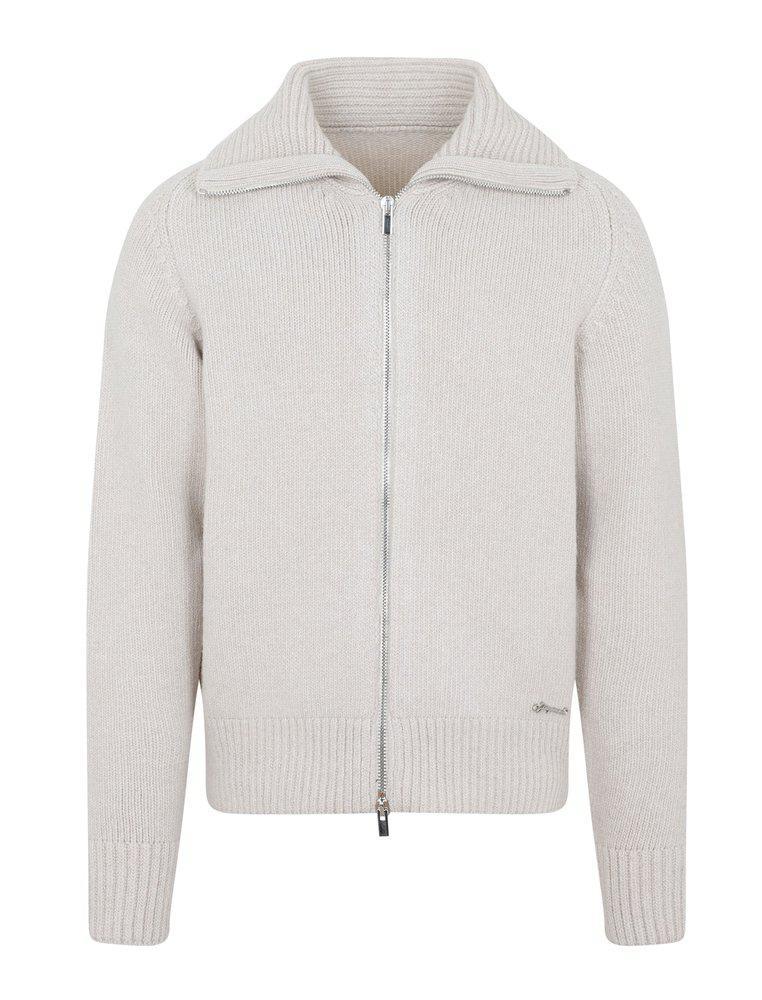 商品Jacquemus|Jacquemus Zip-Up Long-Sleeved Knitted Cardigan,价格¥2289-¥2377,第1张图片