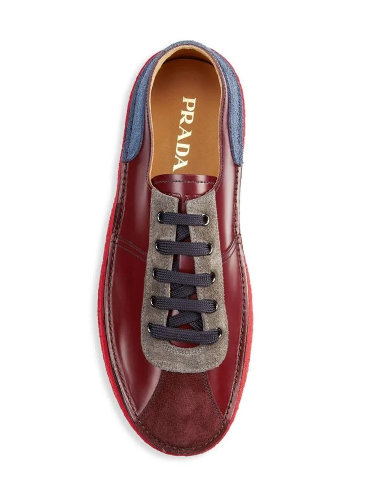 商品Prada|Colorblock Leather Low-Top Sneakers,价格¥1672,第4张图片详细描述