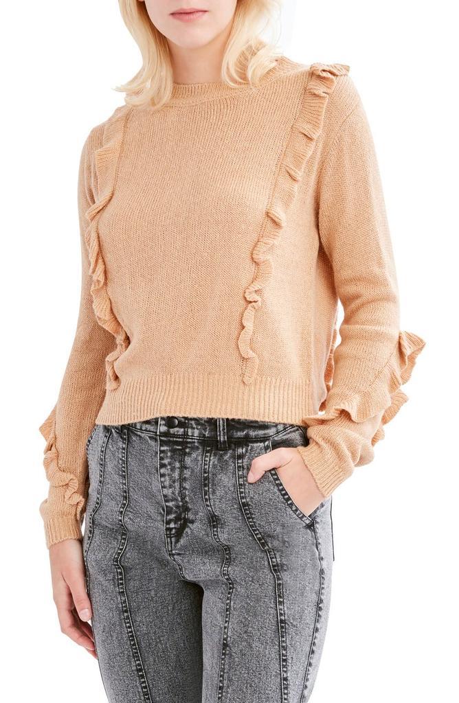 商品BCBG|Ruffle Trim Sweater,价格¥333,第6张图片详细描述