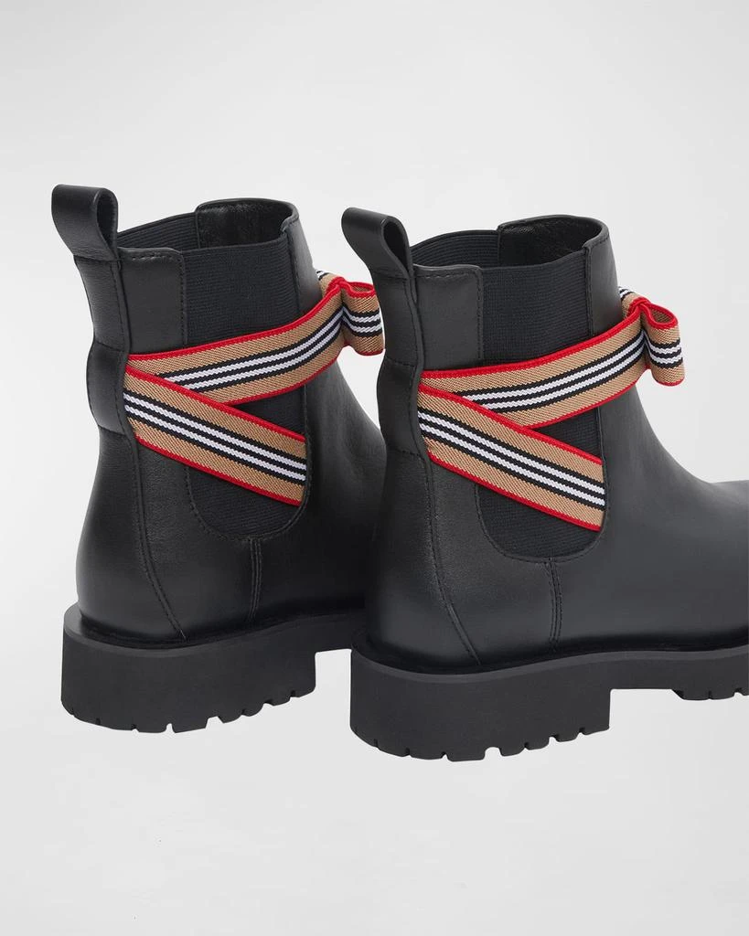 商品Burberry|Girl's Dearington Icon Stripe Boots, Toddlers/Kids,价格¥1816,第5张图片详细描述