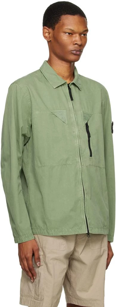 商品Stone Island|Green Garment-Dyed Jacket,价格¥4252,第2张图片详细描述