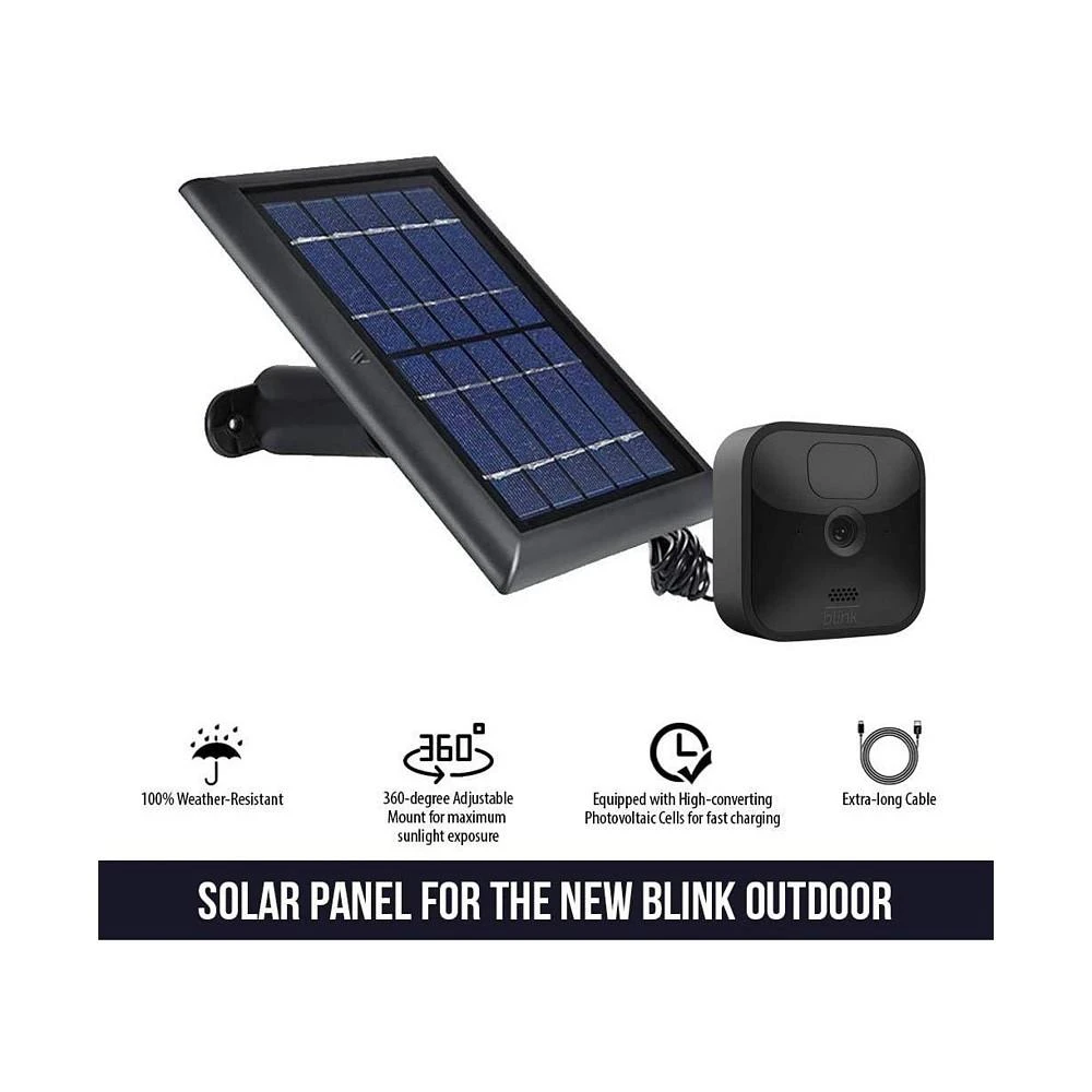 商品Wasserstein|Solar Panel with Internal Battery Compatible with Blink Outdoor, Blink XT and Blink XT2 Outdoor Camera (1 Pack, Black),价格¥322,第2张图片详细描述