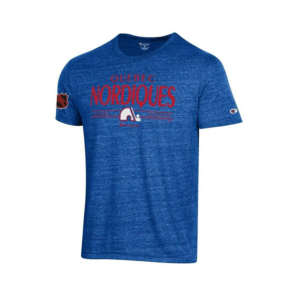 商品CHAMPION|Men's Blue Quebec Nordiques Tri-Blend T-shirt,价格¥220,第2张图片详细描述