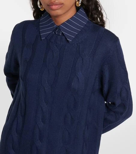 商品Staud|Aldrin绞花针织羊毛毛衣式连衣裙,价格¥2224,第4张图片详细描述