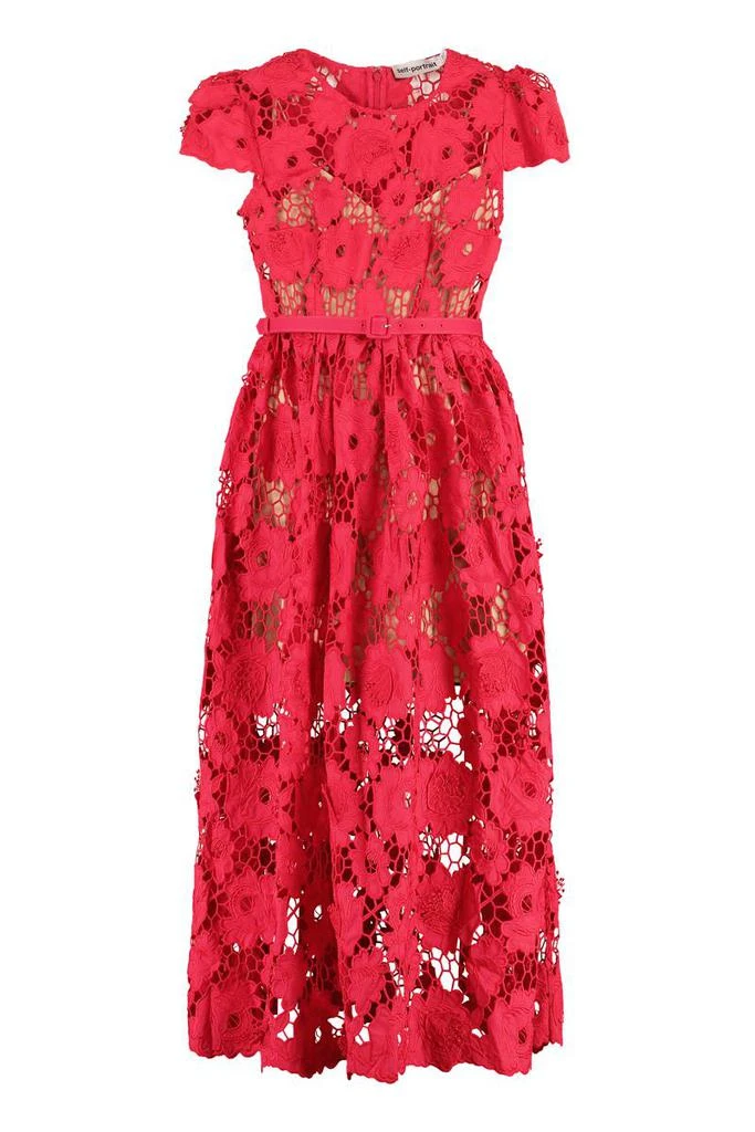 商品Self Portrait|SELF-PORTRAIT FLORAL MACRAMÉ-LACE DRESS,价格¥2722,第1张图片