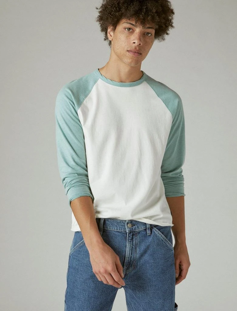 Lucky Brand Mens Baseball Long Sleeve Tee 商品