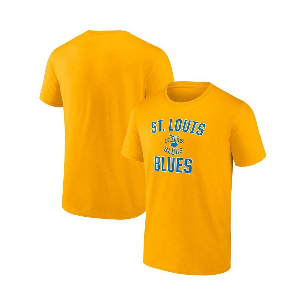 商品Fanatics|Men's Branded Yellow St. Louis Blues Special Edition 2.0 Wordmark T-shirt,价格¥228,第1张图片