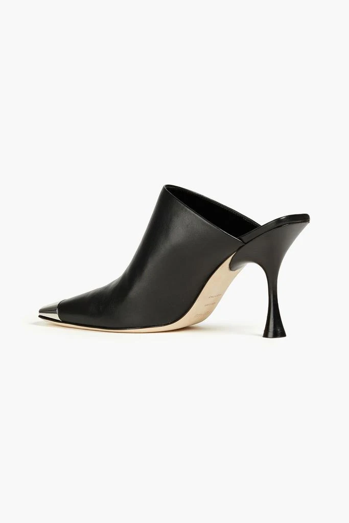 商品Sergio Rossi|Logo-embellished leather mules,价格¥2933,第3张图片详细描述